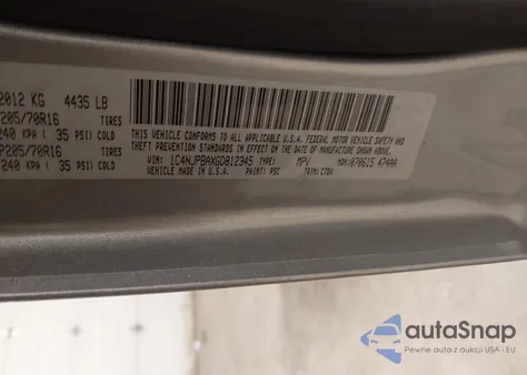 2016 Jeep Patriot Sport from USA, damaged, VIN 1C4NJPBAXGD812345